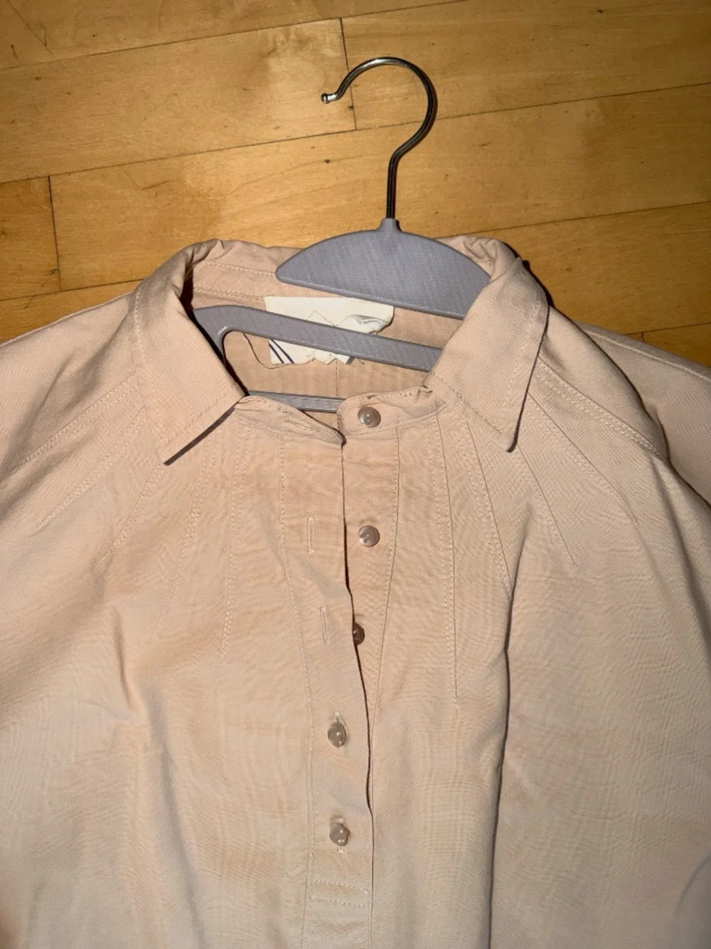 POMANDER Place by TUCKERNUT tan shift shirt dress, S, GL1365 - Picture 3 of 4